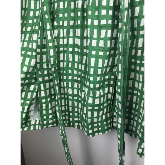 CABI Circuit Jacket Linen Blend Kelly Green & White Belted Size Large Style 6025 - Picture 14 of 16